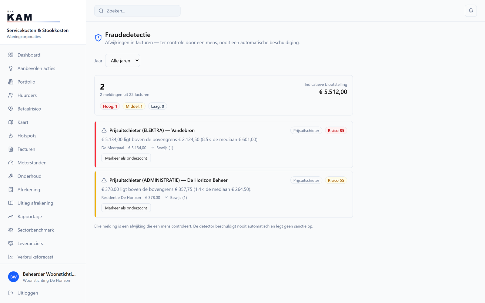 Fraud detection: suspicious patterns in invoices and consumption