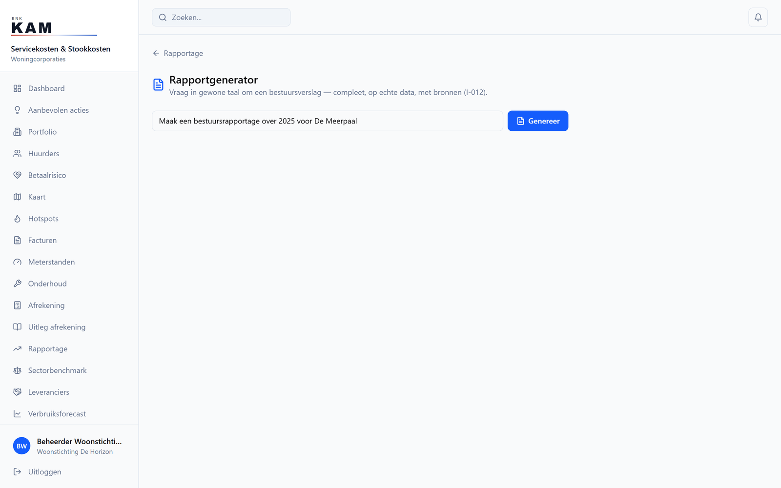 Report generator: a board report from a single sentence, with a source per section